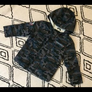 Boys Cat and Jack Fur Lined Camo Jacket
